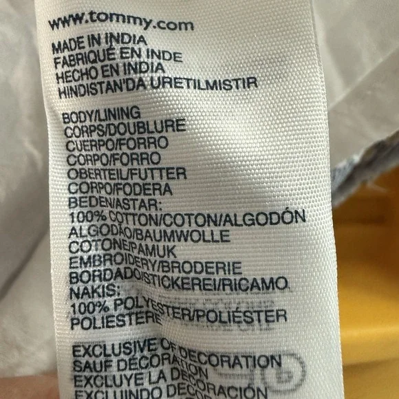 Tommy Hilfiger Mini Skirt Lace Blue 100% Cotton Sz 8 - Picture 5 of 11